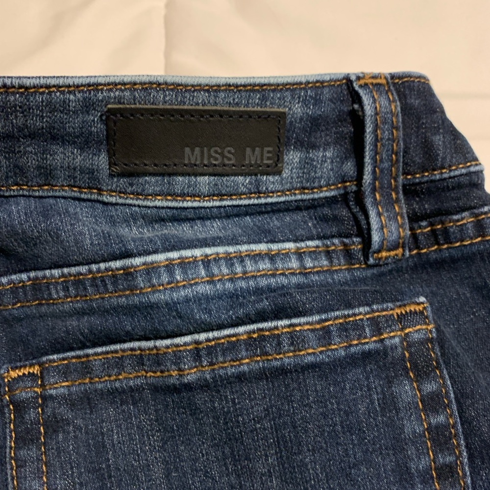 Miss Me Women’s Ankle Skinny Jeans with Embellished Hem Boho Vintage Look